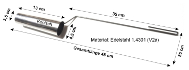 Rohrkrapfenform Maße