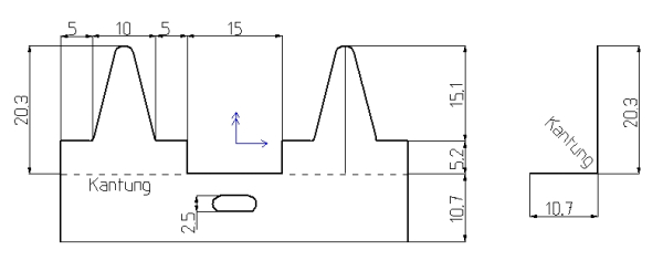 Abstandsschiene Maße