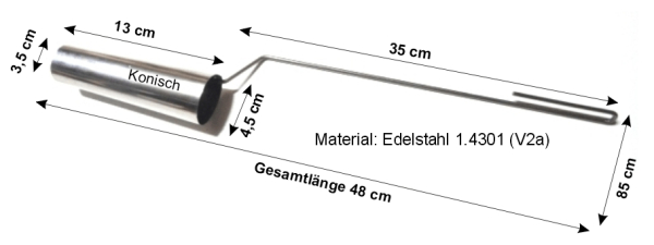 Rohrkrapfenform Maße
