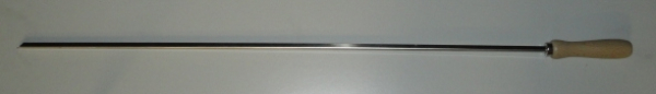 Edelstahl Grillspieß mit Holzgriff